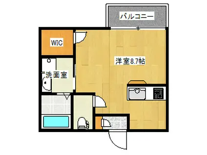 FIRENS”KO5(ワンルーム/2階)の間取り写真