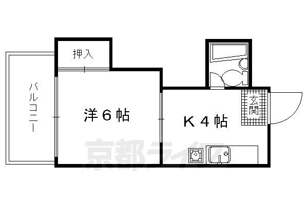 アーバン蓮池(1K/3階)の間取り写真