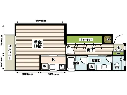 ANNEX市谷(1K/3階)の間取り写真