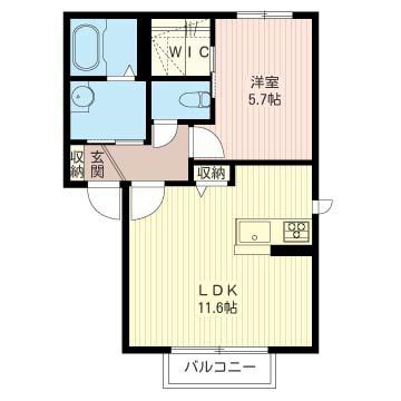 グランド・エミールⅣ(1LDK/2階)の間取り写真