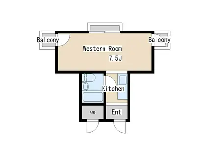 メゾン・ジュン(1K/3階)の間取り写真