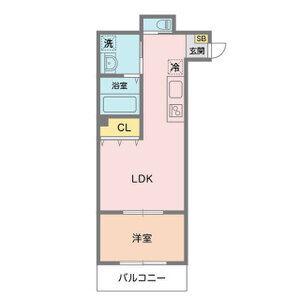 プレジールドットオー(1LDK/1階)の間取り写真