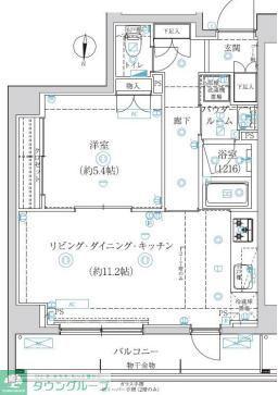 アルテシモ グレイス(1LDK/5階)の間取り写真