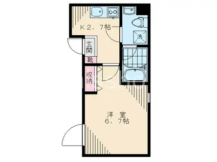 REAF高円寺(1K/1階)の間取り写真