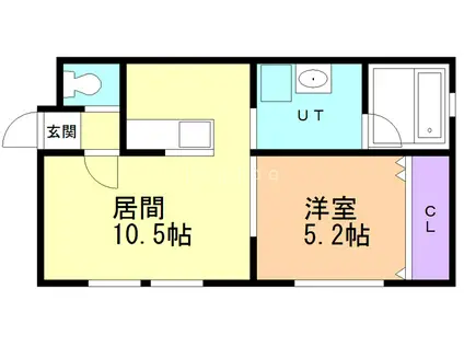 CASA ARIETTA(1LDK/2階)の間取り写真