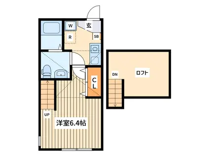 トゥールメゾン京王堀之内(1K/1階)の間取り写真