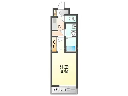 カンツォーネ(1K/1階)の間取り写真
