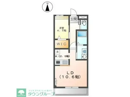 RIESLINGS(1LDK/1階)の間取り写真