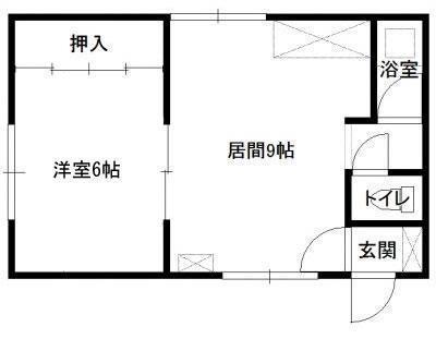 福寿荘(1LDK/1階)の間取り写真
