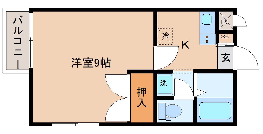 STAYニュータイプビル(1K/2階)の間取り写真