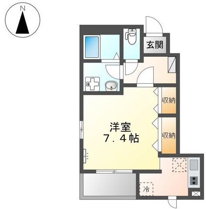 ステラ草薙(1K/1階)の間取り写真