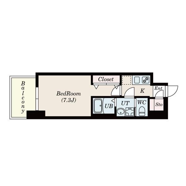 S-RESIDENCE名駅南(1K/7階)の間取り写真