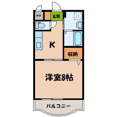 コンフォール(1K/4階)の間取り写真