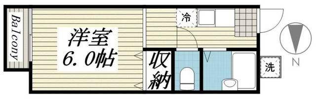 サンコーポA(ワンルーム/2階)の間取り写真