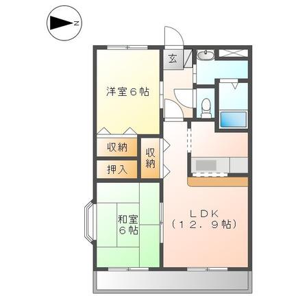 グランチェスタ(2LDK/2階)の間取り写真