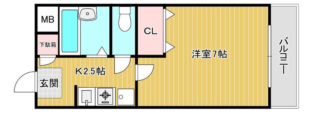 SANTO LALUZ KITAHONMACHI(1K/4階)の間取り写真