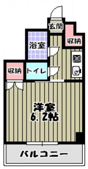 ヤスダ第二ビル(1K/3階)の間取り写真
