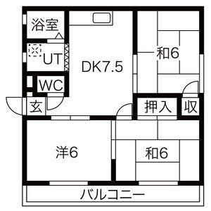 坂井マンション(3DK/3階)の間取り写真
