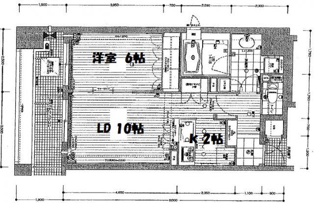 リーガル南船場II(1LDK/9階)の間取り写真
