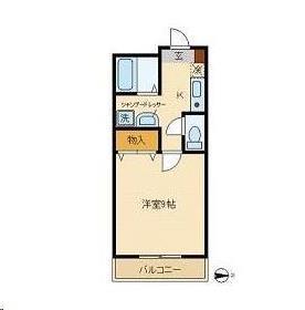 メゾン桂(1K/1階)の間取り写真