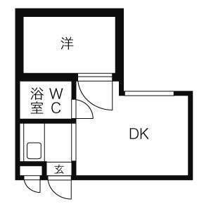 ドレスデン(1LDK/3階)の間取り写真