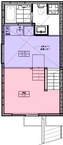 CUATRO(1DK/2階)の間取り写真