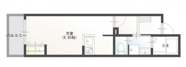 BIOTOP広瀬(1K/3階)の間取り写真