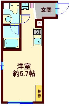 ION品川(ワンルーム/2階)の間取り写真