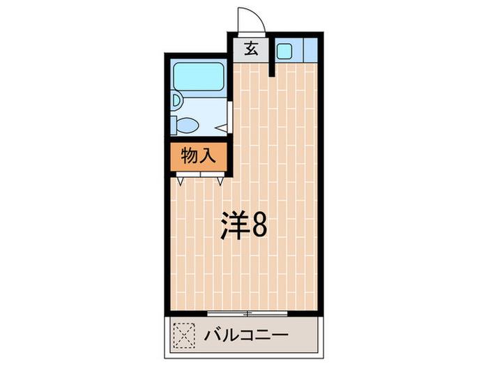 パイントリー南郷(ワンルーム/2階)の間取り写真