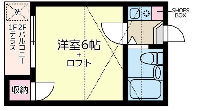 レオパレス21鶴見第7(1K/2階)の間取り写真