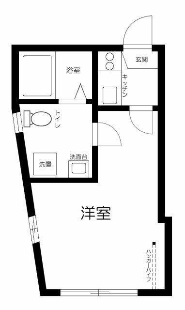 Cスクエア五反野(1K/2階)の間取り写真