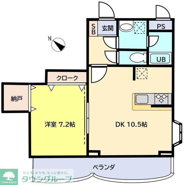 CASA DI FELICE(1LDK/3階)の間取り写真