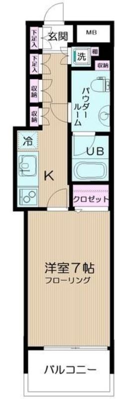 日神デュオステージ横濱マリンスクエア(1K/11階)の間取り写真