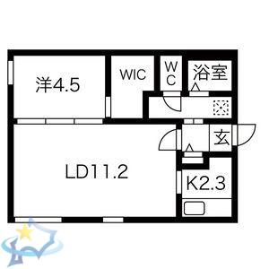 ART PARK II(1LDK/2階)の間取り写真