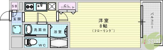 エスリード新大阪CONFORTⅠ番館(1K/5階)の間取り写真