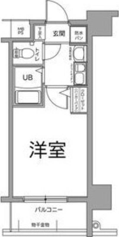エスリード上本町北(1K/6階)の間取り写真