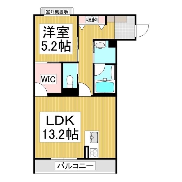 A CLOUD RESIDENCE(1LDK/2階)の間取り写真