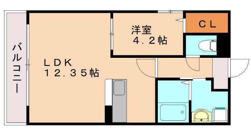 エミネンスアイ(1LDK/1階)の間取り写真