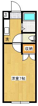 リーベンス台原(1K/2階)の間取り写真