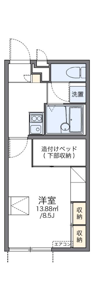 レオパレス美藤(1K/2階)の間取り写真