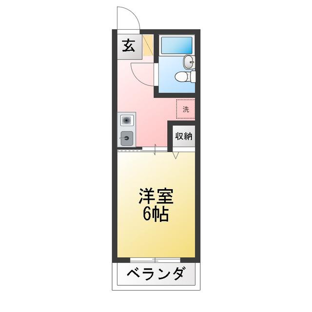 近鉄湯の山線 伊勢松本駅 徒歩14分 2階建 築31年(1K/1階)の間取り写真