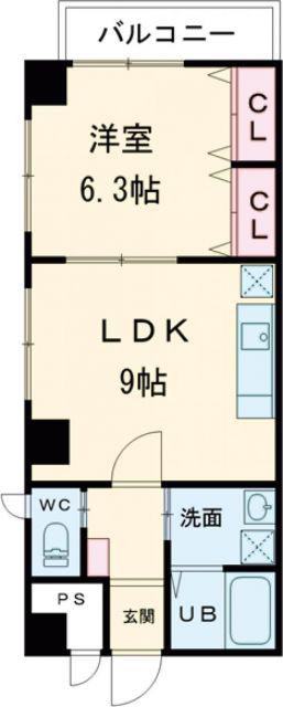 アミティ桜(1LDK/3階)の間取り写真