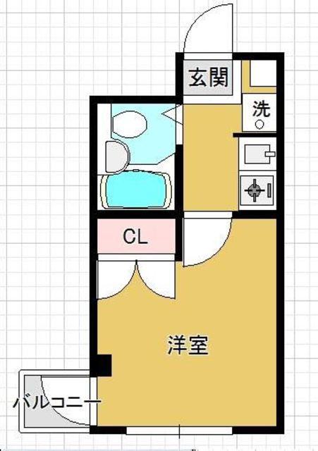 インベストメント忠生(1K/2階)の間取り写真