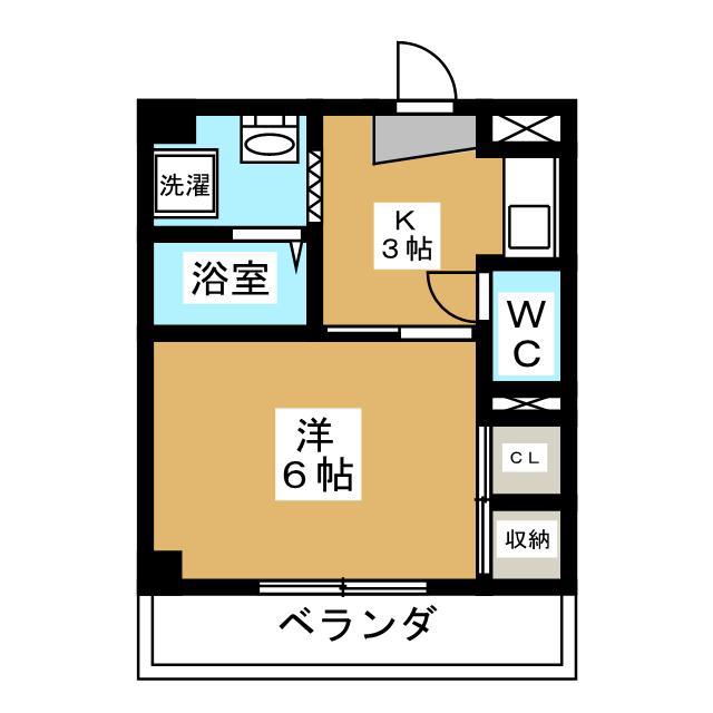 第2グリーンマンション(1K/2階)の間取り写真