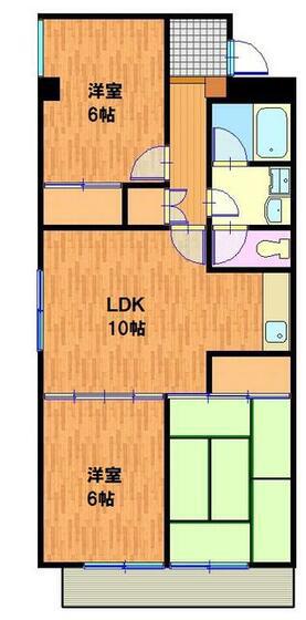 リヴィエール稲城(3LDK/2階)の間取り写真