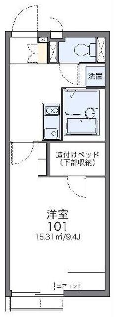 レオネクストフォレスタ(1K/2階)の間取り写真
