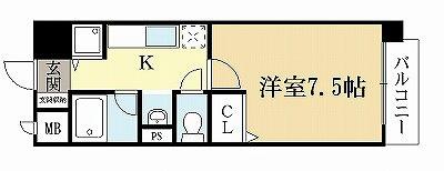 SOL・ESTUDIO(1K/1階)の間取り写真