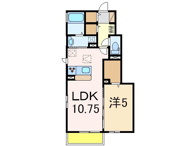 グランジュテ(1LDK/1階)の間取り写真