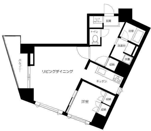 デルックス白山(1LDK/6階)の間取り写真