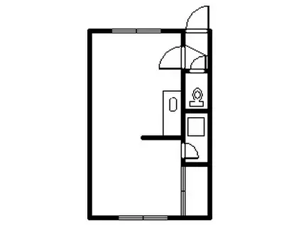 ハイツ10条(1DK/2階)の間取り写真